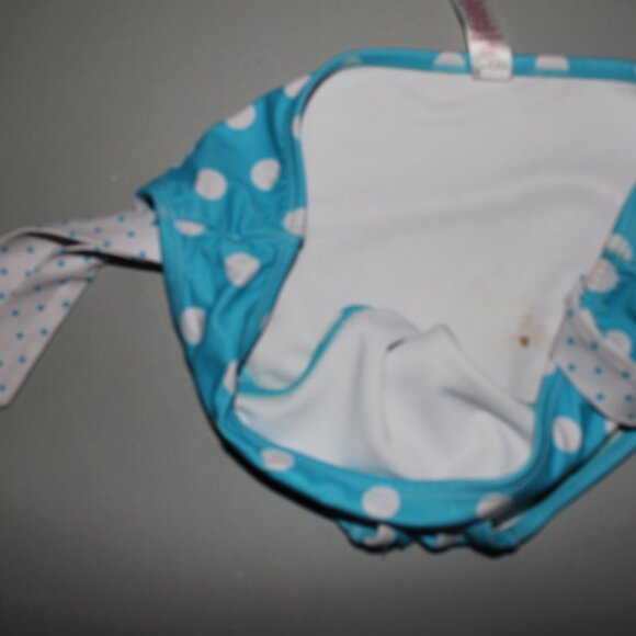 Blue & White 2 Pcs Justice Tankini Swimsuit Size 12 1/2 - Picture 4 of 11